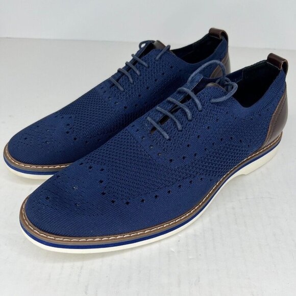 Aiden & Mason Other - Aiden & Mason Mens AM-Albert3 Blue Oxford Wingtip Mesh Size 10.5M Casual Shoes